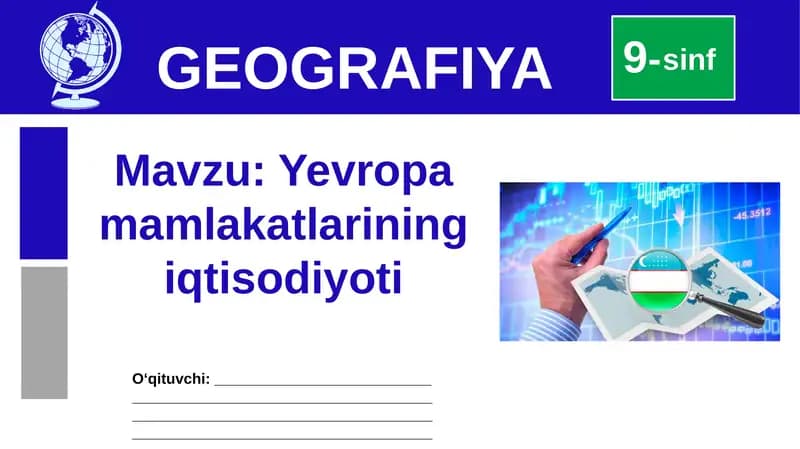 Yevropa mamlakatlarining iqtisodiyoti