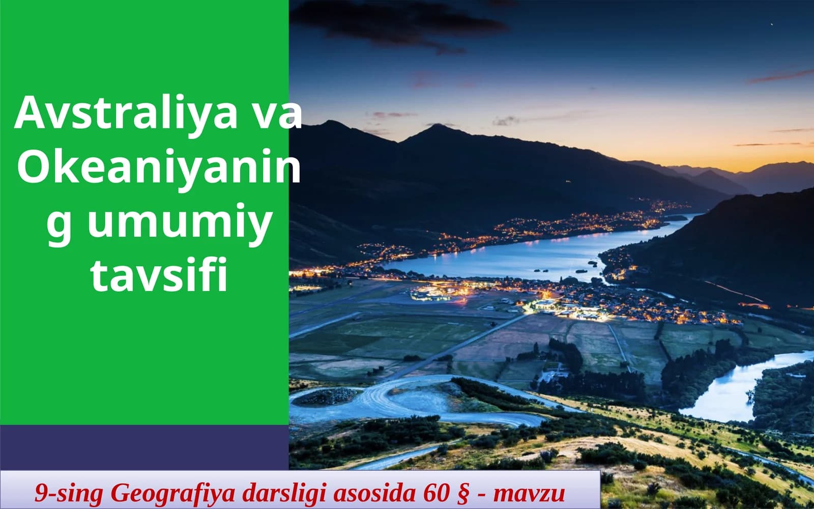 Avstraliyava Okeaniyaning umumiy tavsifi