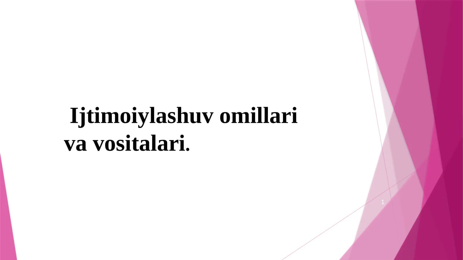 Ijtimoiylashuv    omillari  va  vositalari
