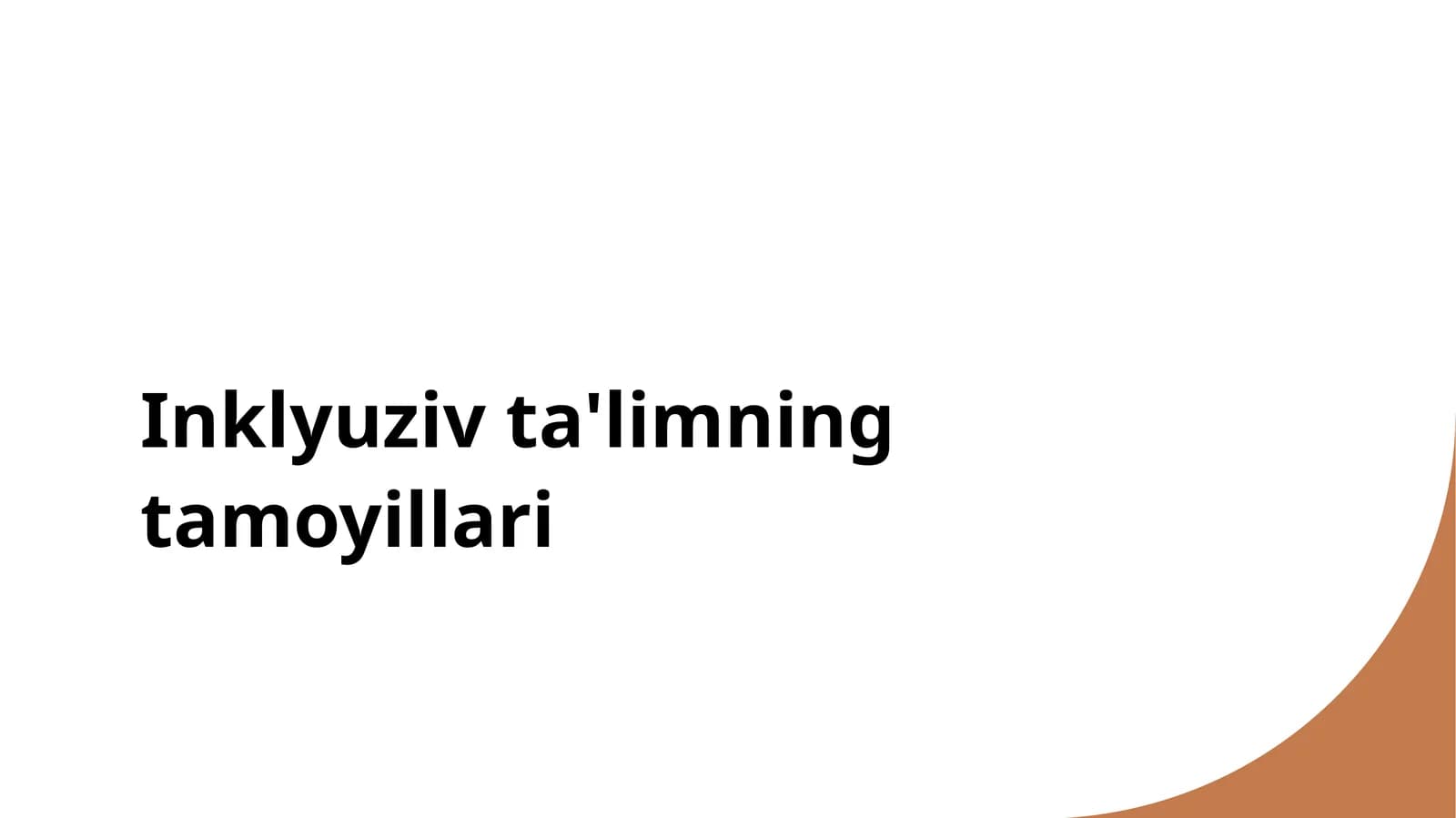 Inklyuziv ta'limning tamoyillari