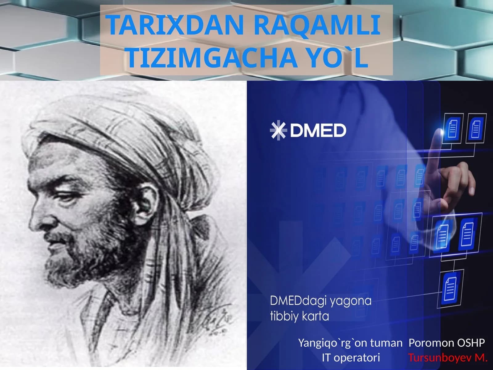 TARIXDAN RAQAMLI  TIZIMGACHA YO`L