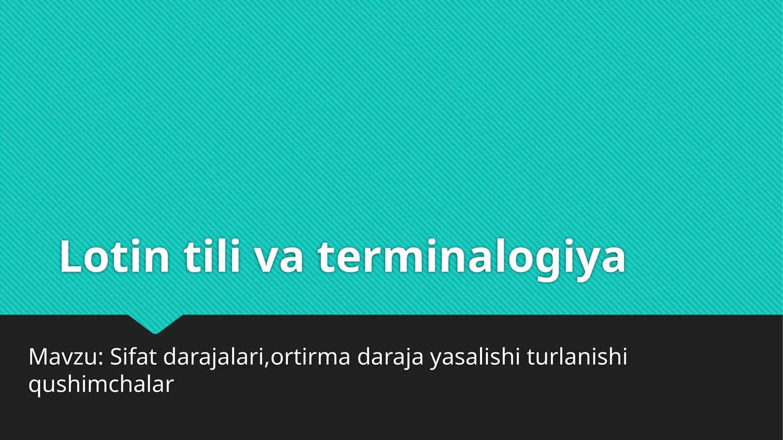 Lotin tili va terminalogiya