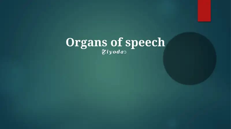 Explore disorders of speech, anatomy, and physiology of speech production, emphasizing the importance of speech in communication and social interaction