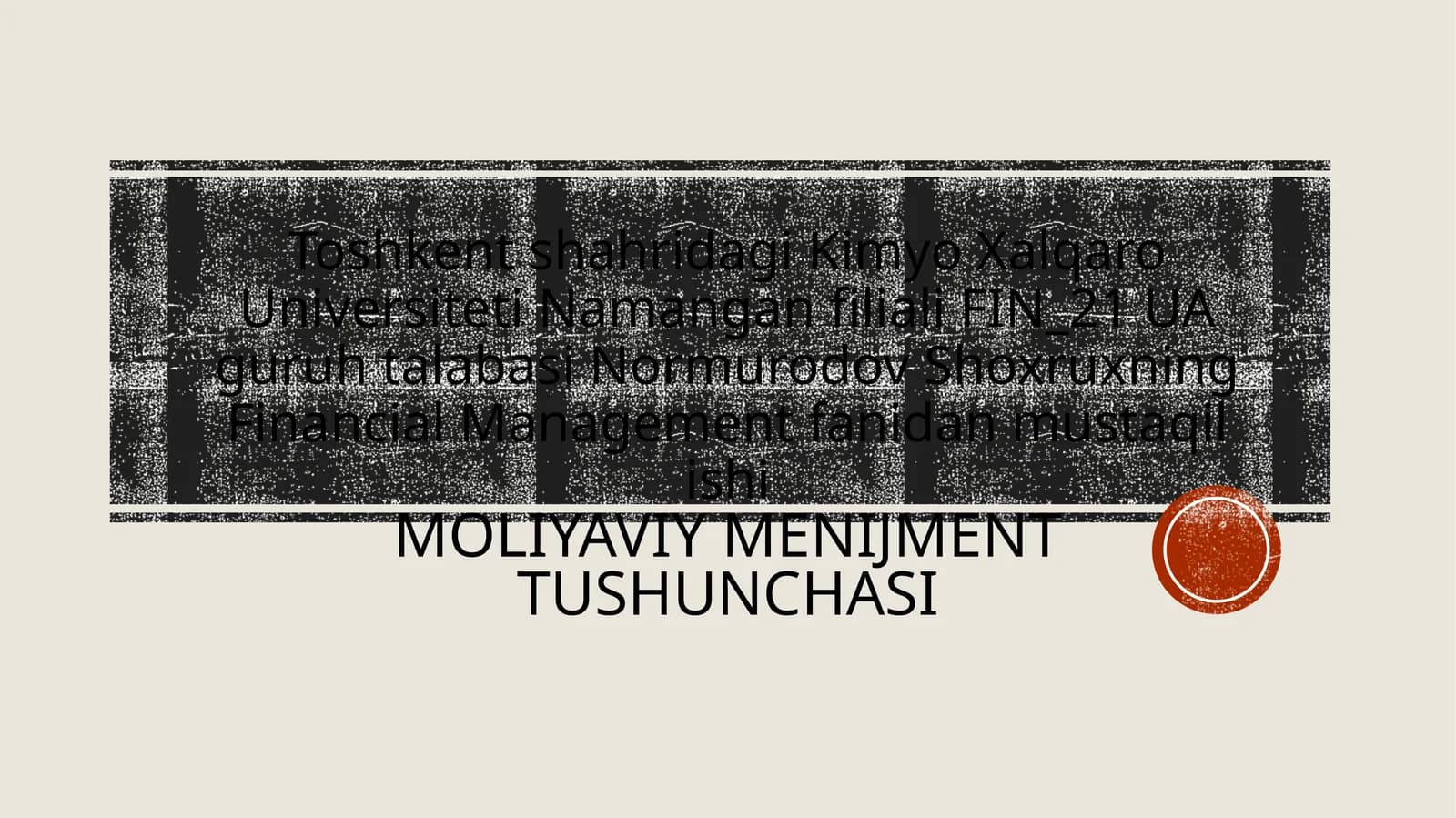 Moliyaviy menijment tushunchasi