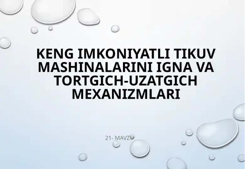 Kengimkoniyatli tikuvmashinalari