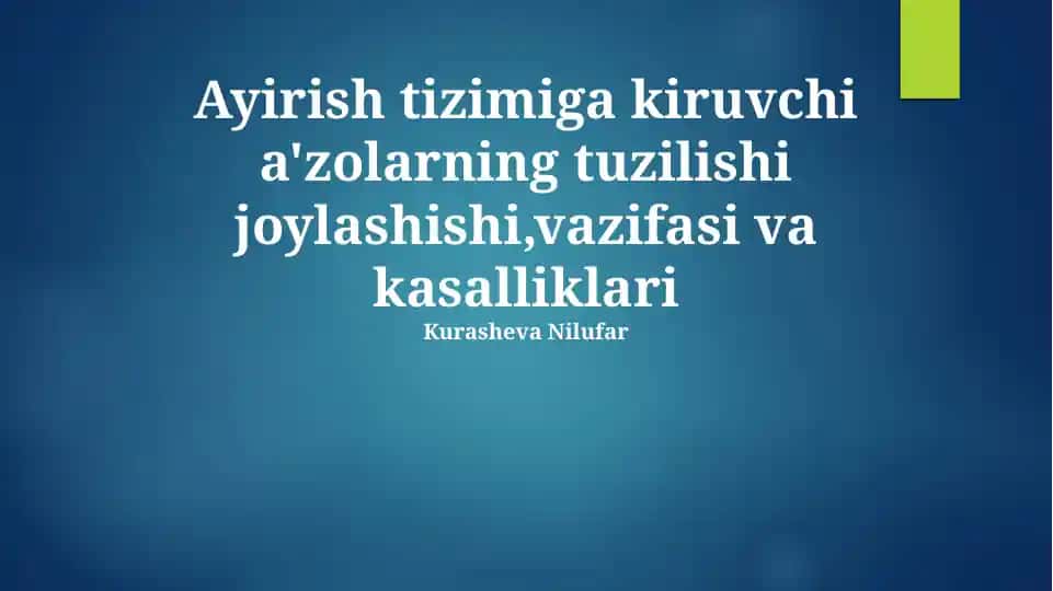 Siydik pufagi tuzilishi va kasalliklari