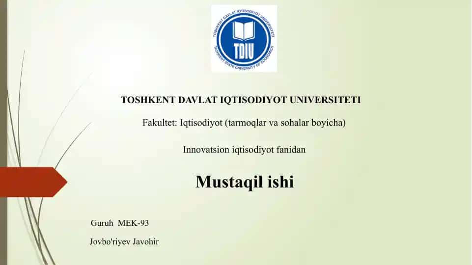 Innovatsion loyihalar
