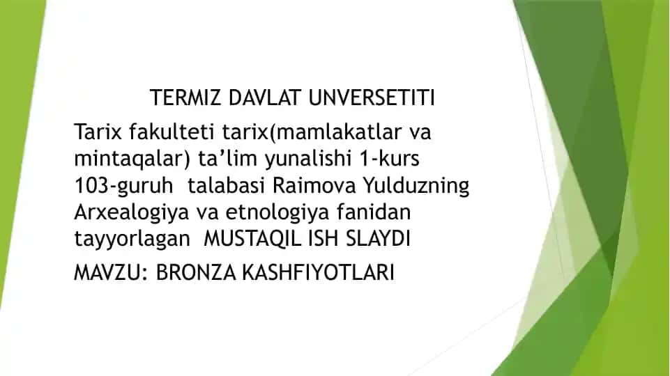 Bronza kashfiyotlari