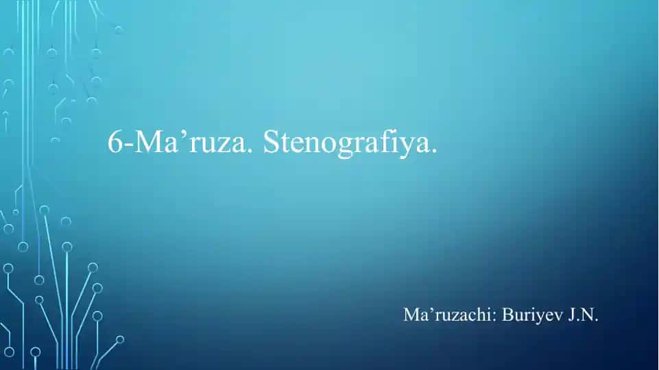 Stenografiya