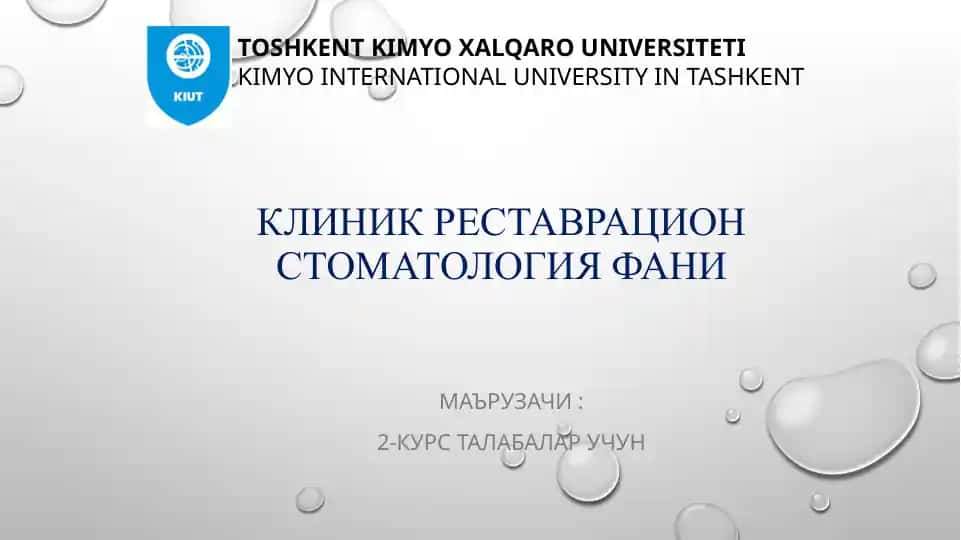 Маъруза-7.Тиш куртаги ривожланиши