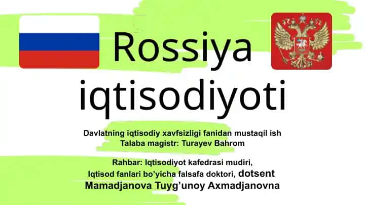 Rossiya iqtisodiyoti