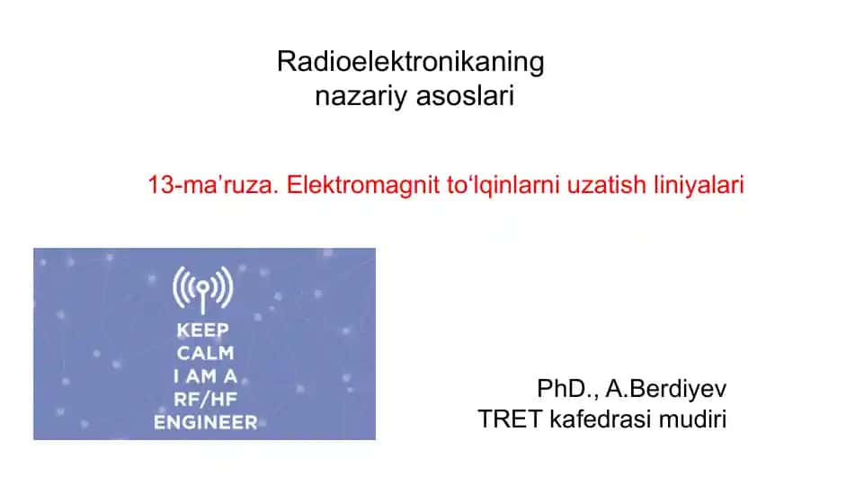 Radioelektronikaning nazariyasoslari