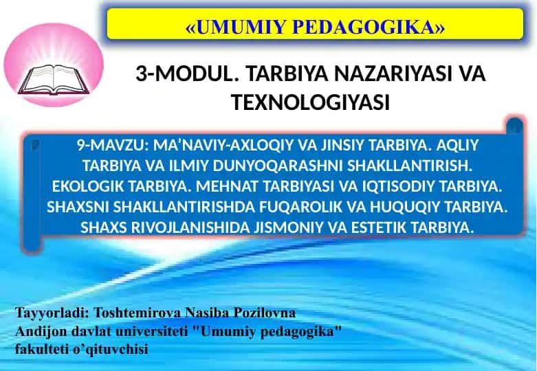 UMUMIY PEDAGOGIKA
