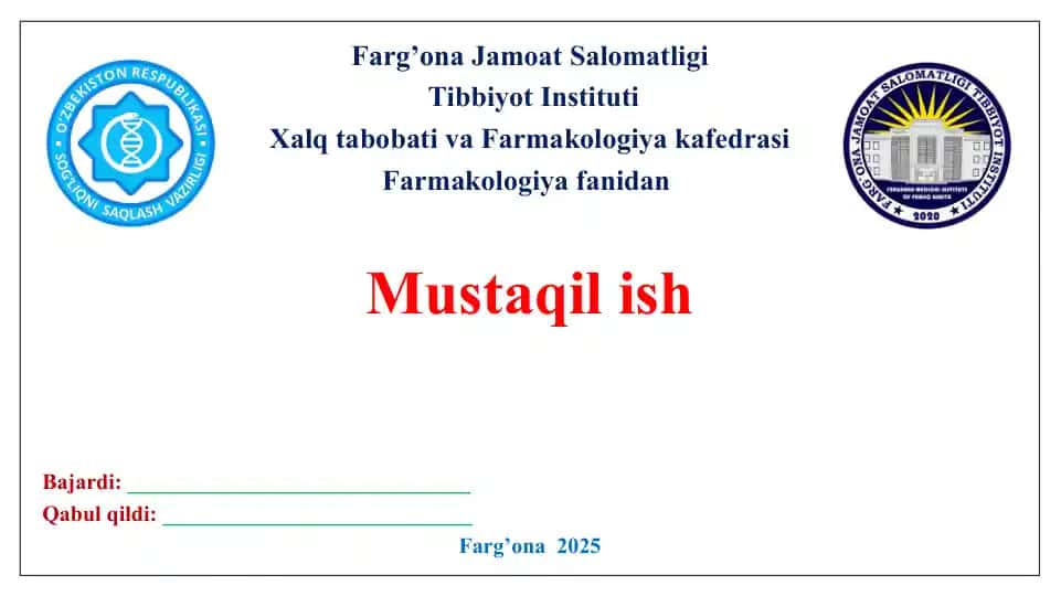 Bachadon faoliyatiga ta'sir etuvchi dori vositalari. Taqdimot 18 bet.