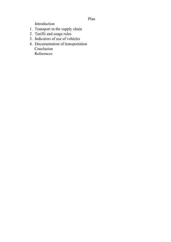 Transportation in the Supply Chain