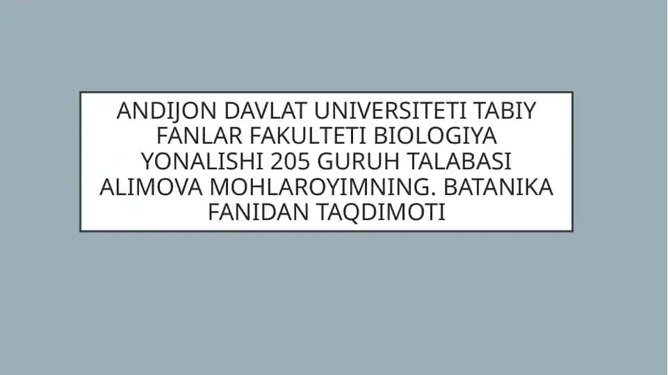 Batanika Fanidan Taqdimoti