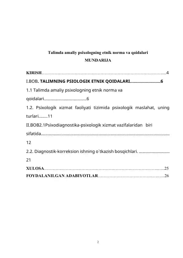 Talimda amaliy psixologning etnik norma va qoidalari