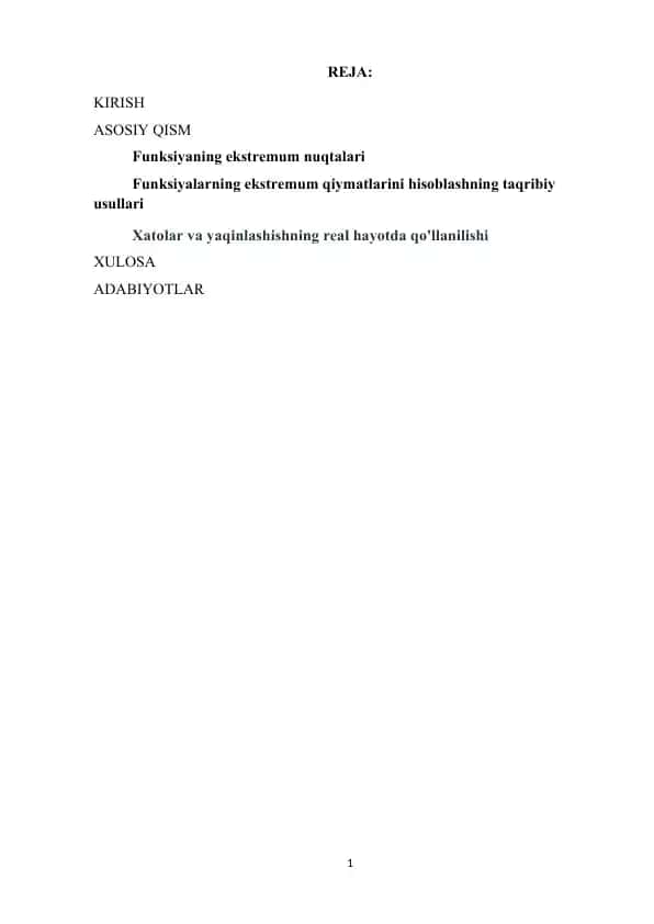 Matematika fanining rivojlanishi va yangilanishi 2020-yilda