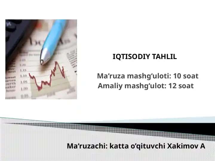 IQTISODIY TAHLIL