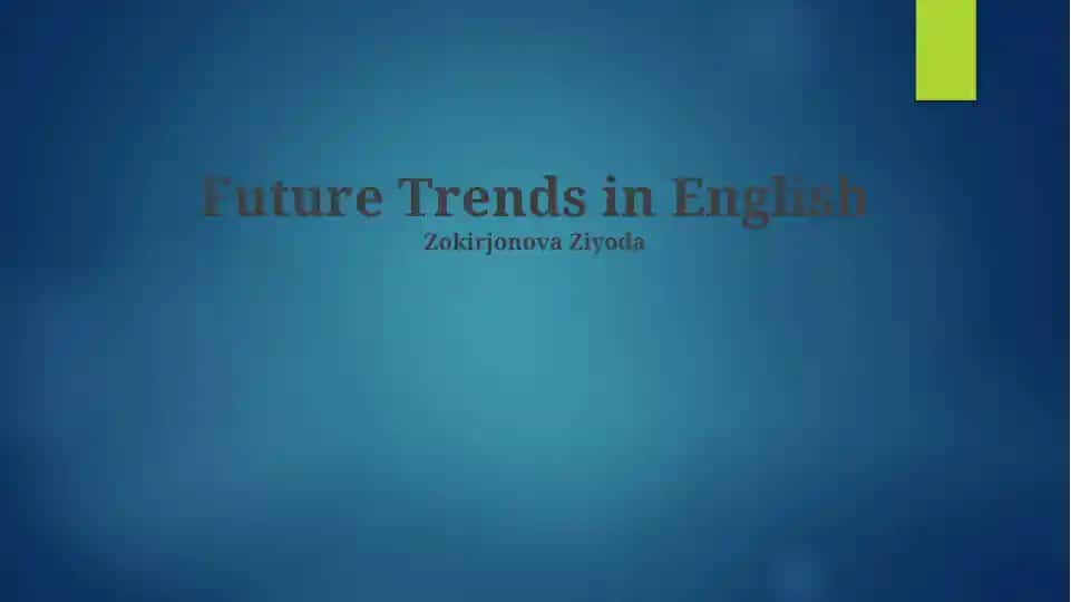 Future Trends in English