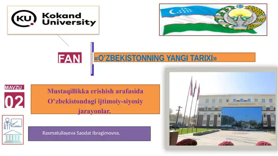 O'zbekistonning Yangi Tarixi