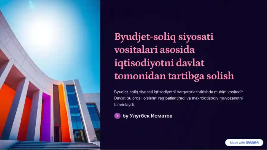 Byudjet-soliq siyosati