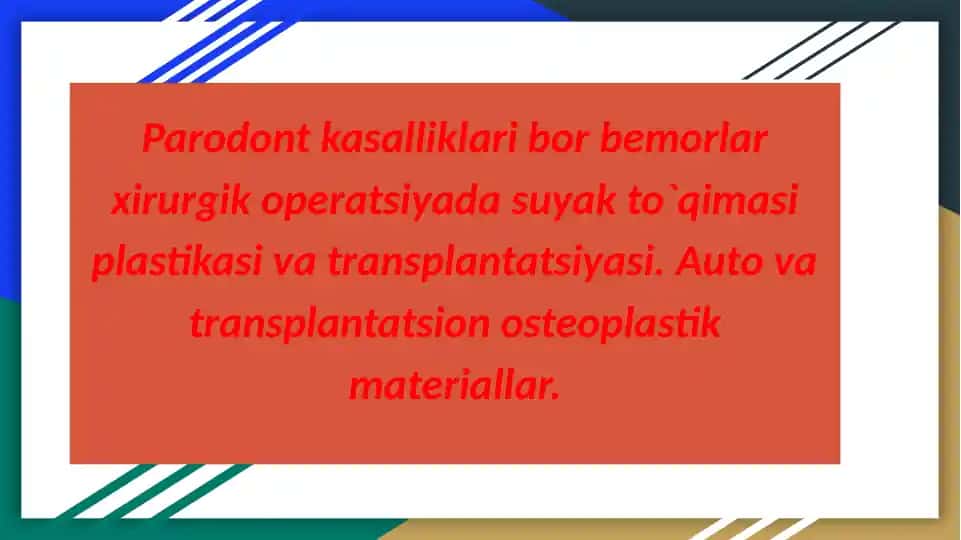 Parodont kasalliklari