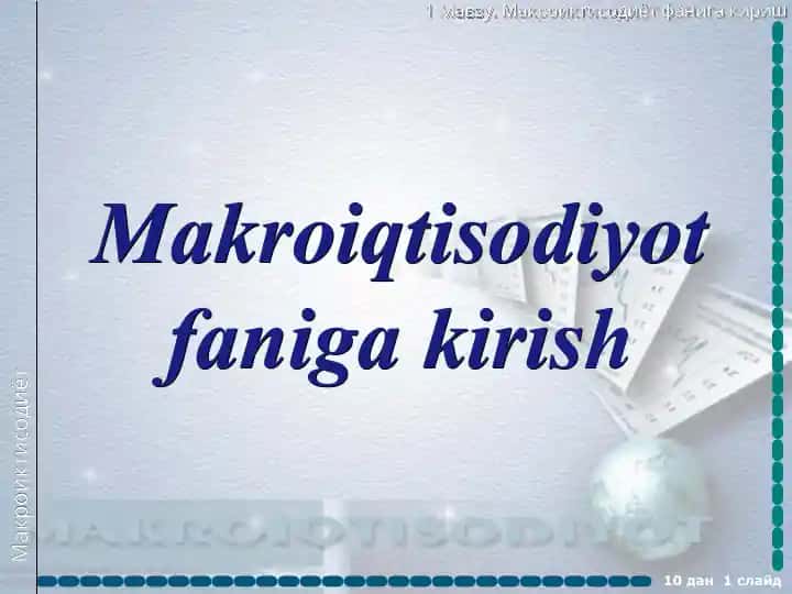 Makro iqtisodiyot