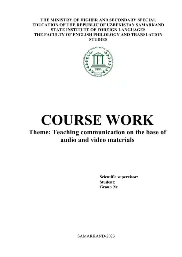 Teaching communication on the base of audio and video materials