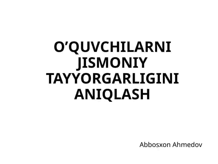 Jismoniy tayyorgarlik