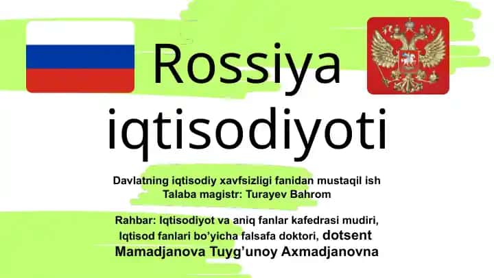 Rossiya iqtisodiyoti