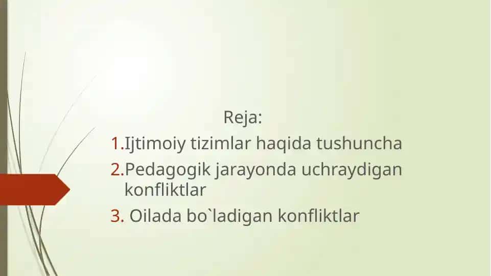 Ijtimoiy tizimning turli sohalarida uchraydigan konfliktlar
