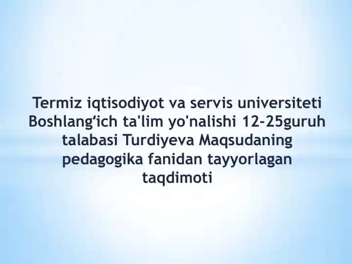 Mehnat tarbiyasi
