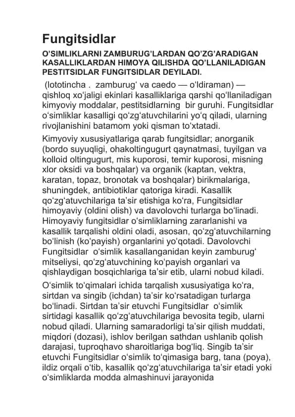 Fungitsidlar