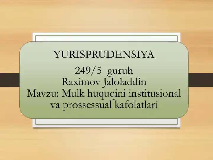 YURISPRUDENSIYA