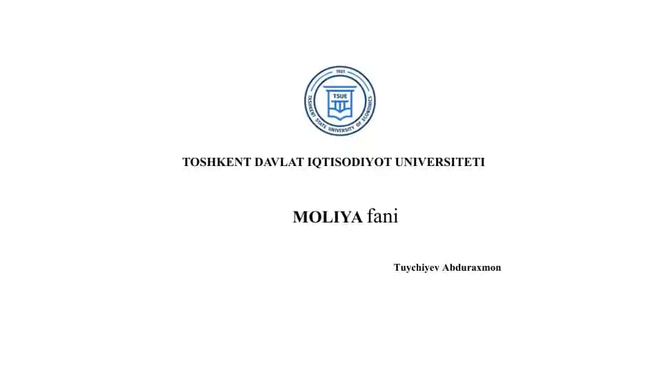 Kichik biznes moliyasi