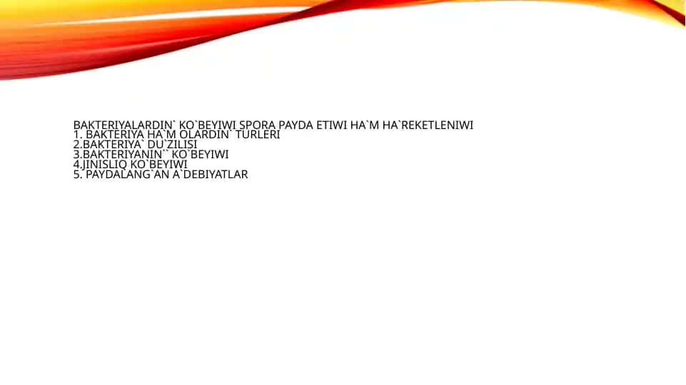 Bakteriyalar