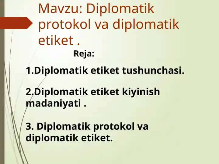 Diplomatik protokol va diplomatik etiket
