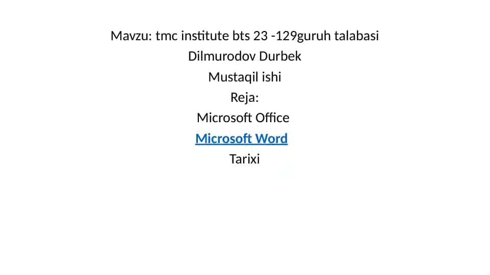 Microsoft Office