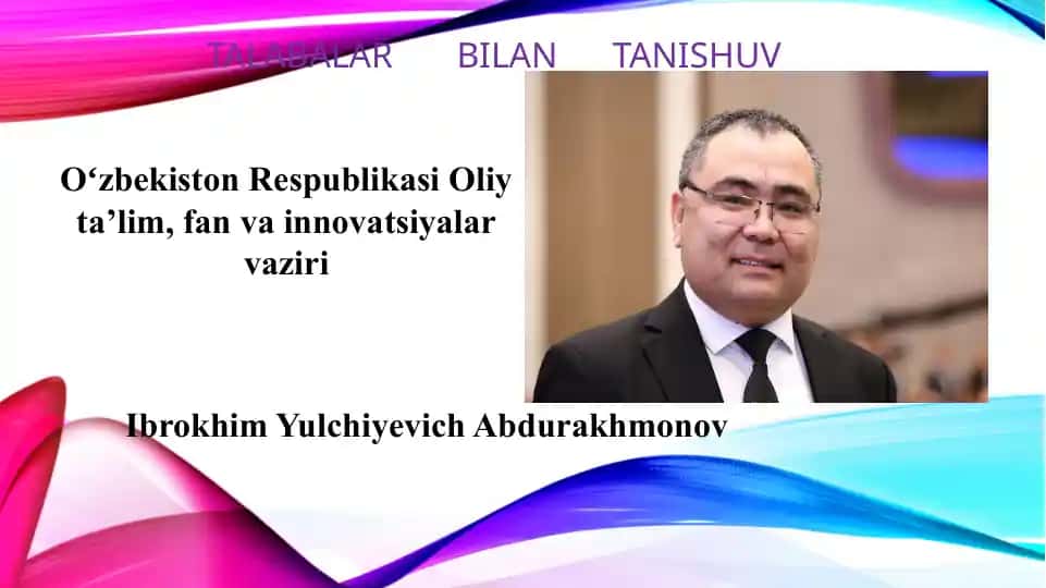 Talabalar bilan tanishuv