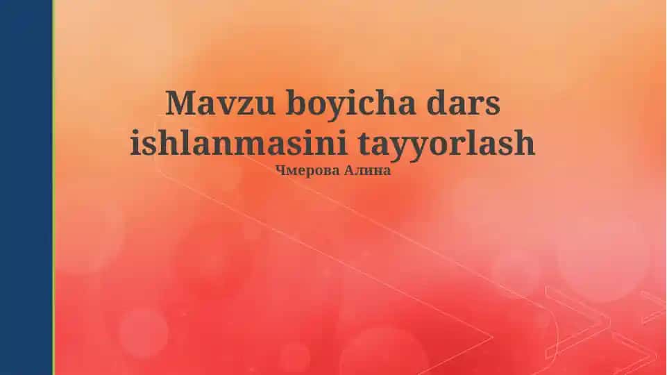 Texnologiyalarni qo'llash