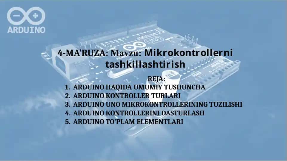 Arduino mikrokontroller