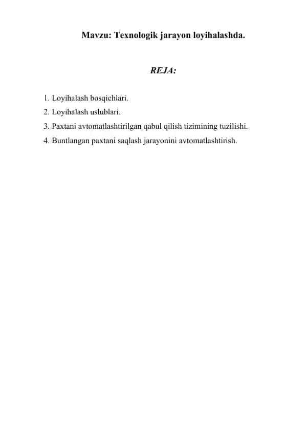 Loyihalash texnologiyalari