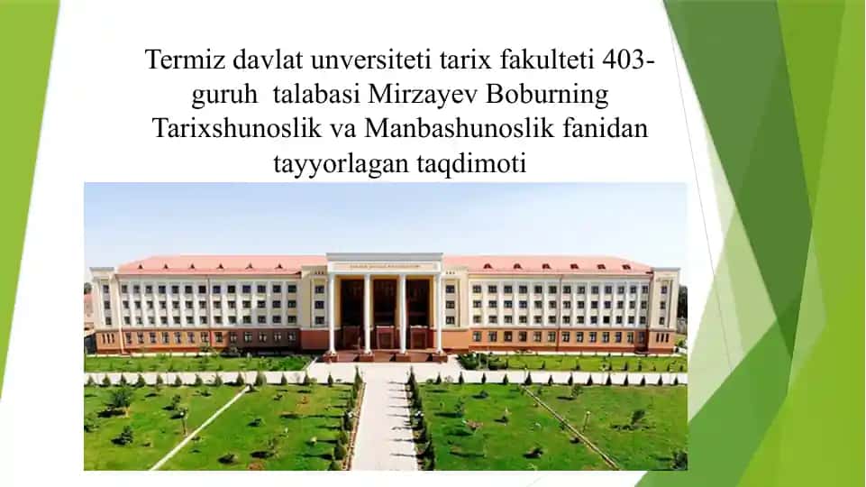 Amir Temur va Tarix Shunoslik