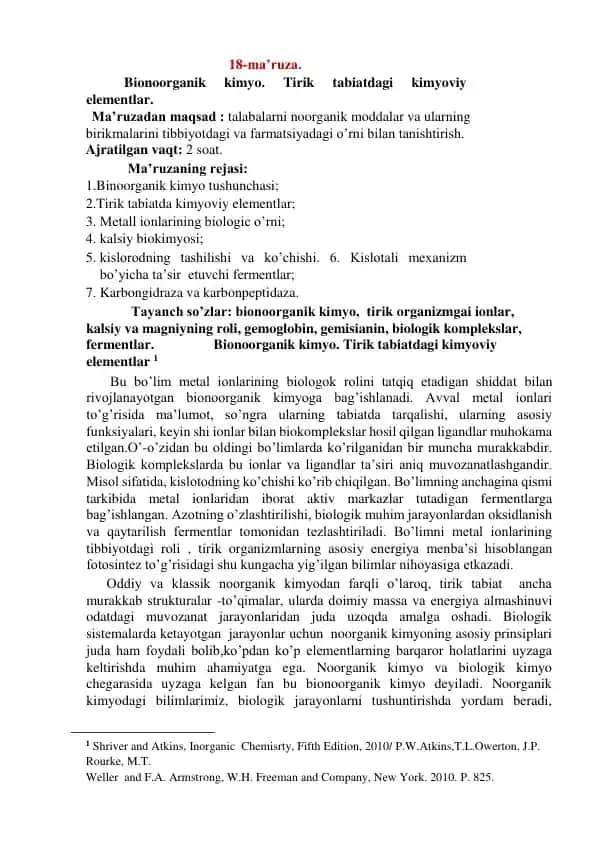 Bionoorganik kimyo