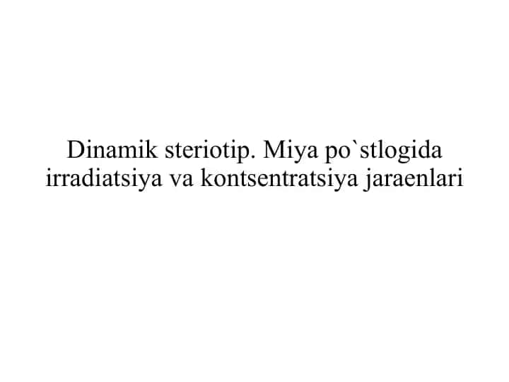 Dinamik stereotip
