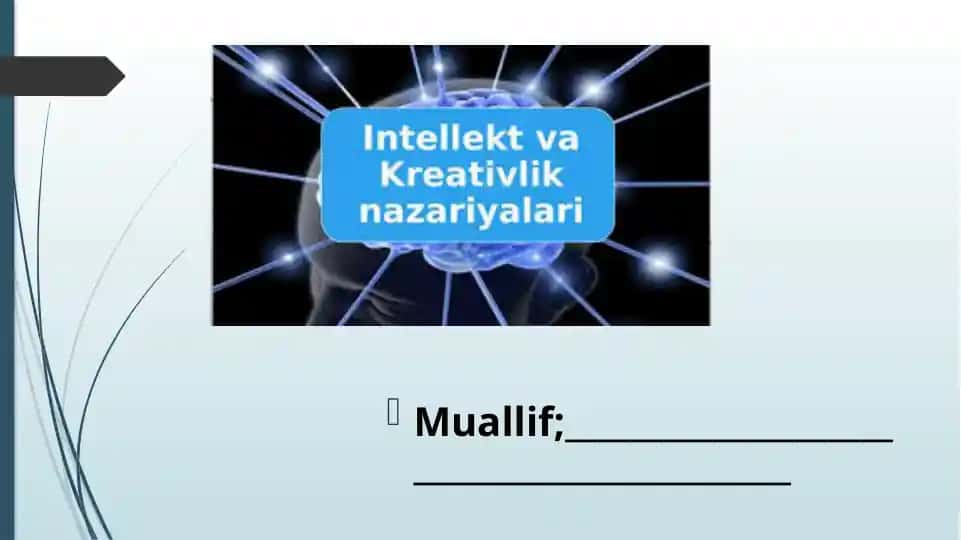Intellekt va Kreativlik