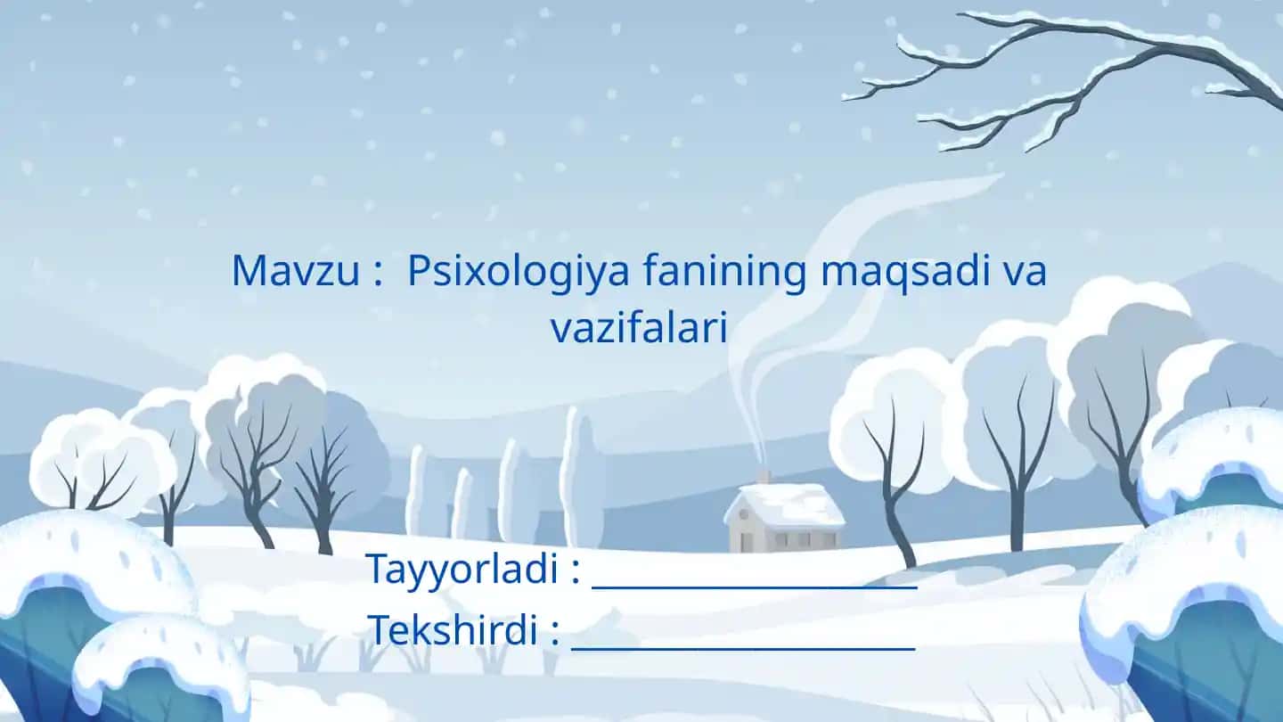 Psixologiya fanining maqsadi va vazifalari