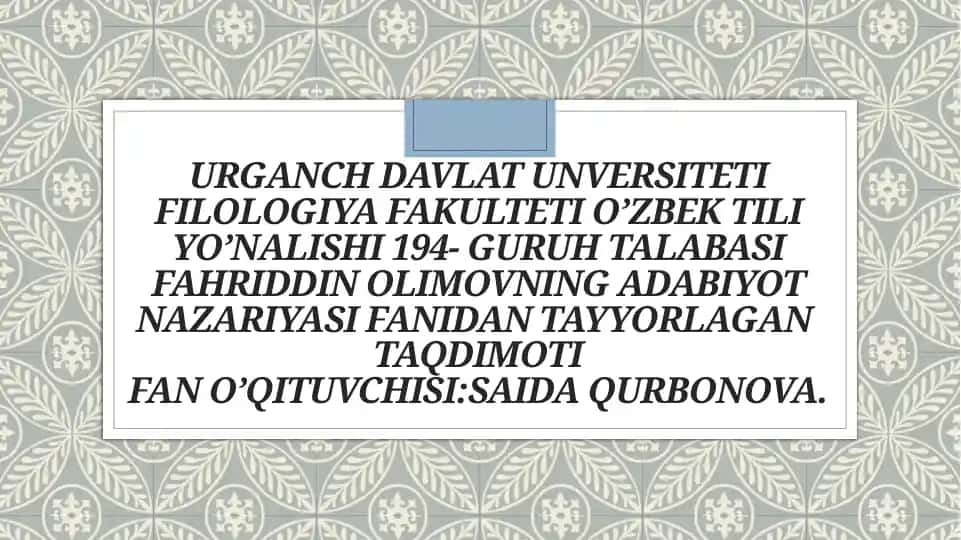 Oybek adabiyoti