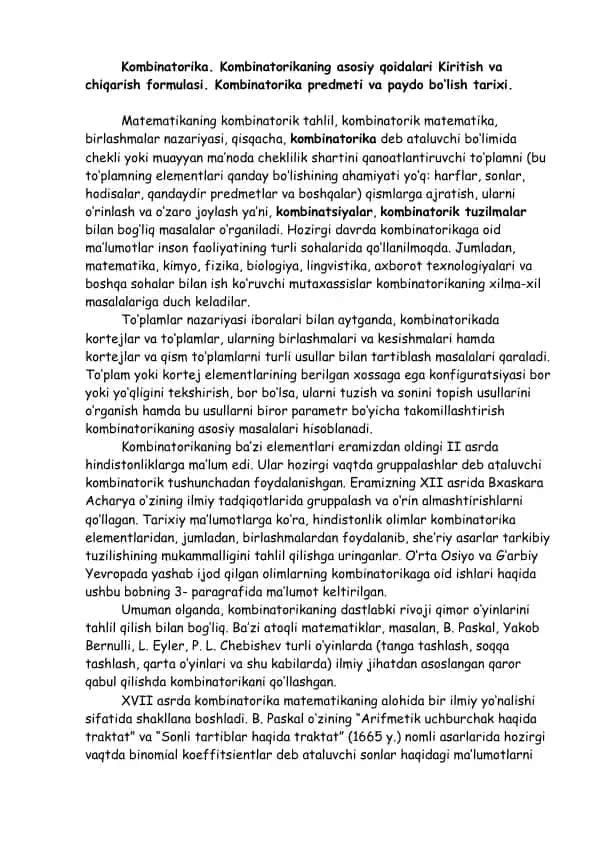 Kombinatorika
